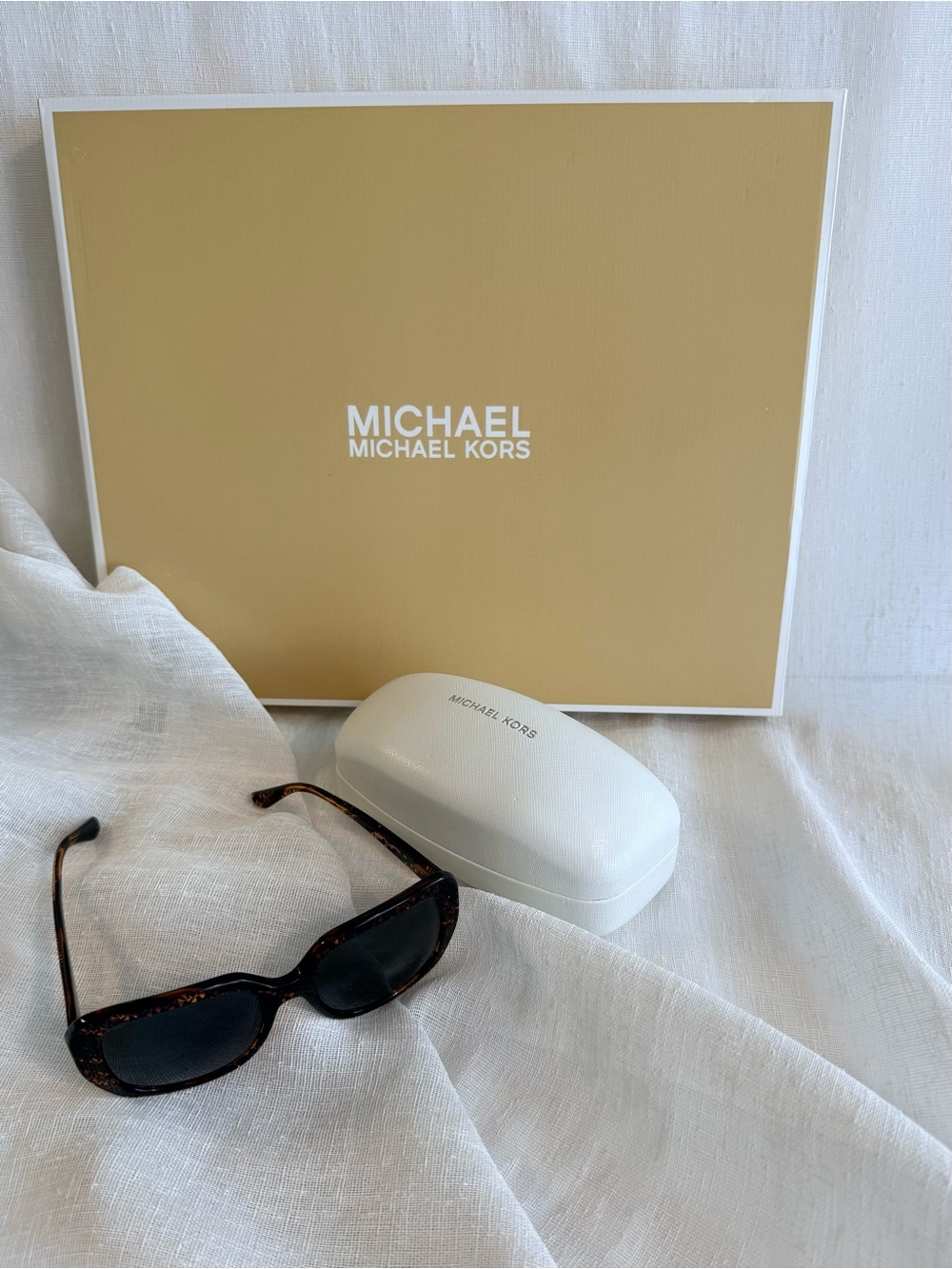 Michael Kors Tortoiseshell Sunglasses with Dark Lenses